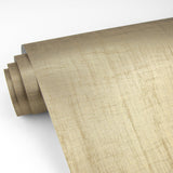 Lustre Gold Silk Weave Wallpaper with Metallic Faux Fabric Texture - Brewster 2829-82001