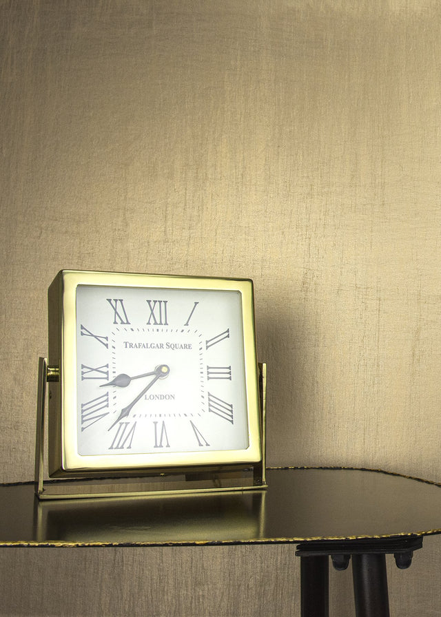 Lustre Gold Silk Weave Wallpaper with Metallic Faux Fabric Texture - Brewster 2829-82001
