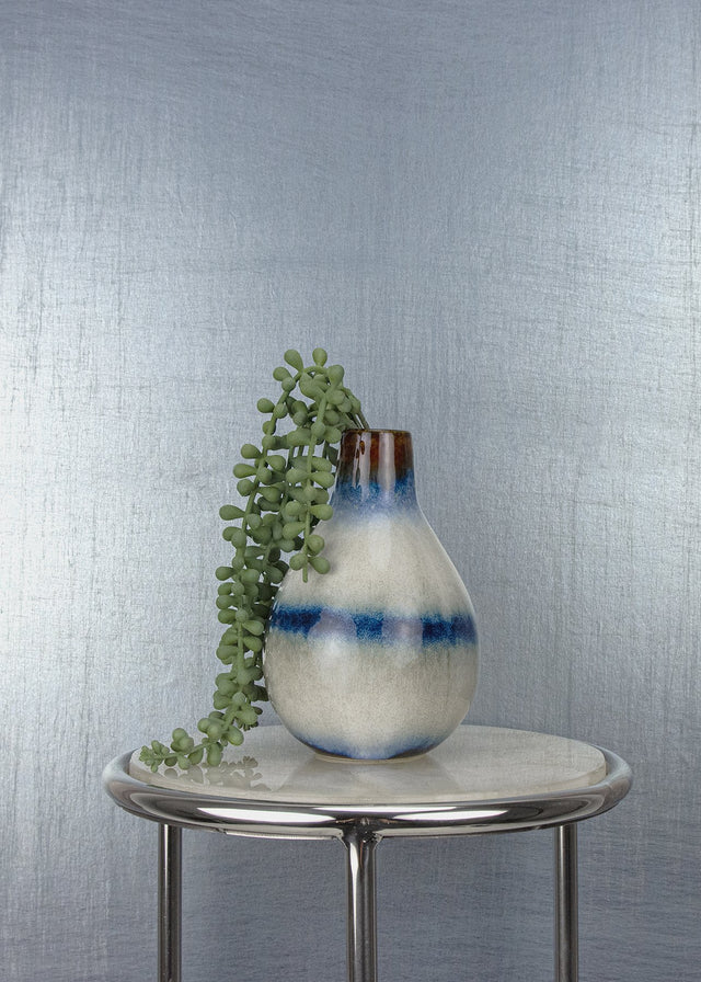 Lustre Slate Silk Weave Wallpaper with Metallic Faux Silk Texture - A-Street Prints 2829-82003