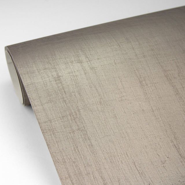 Lustre Taupe Silk Weave Wallpaper with Metallic Faux Fabric Texture - Brewster 2829-82004