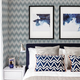 Whistler Slate Ikat Texture Wallpaper with Modern Geometric Ikat Linen Look - A-Street Prints 2829-82006