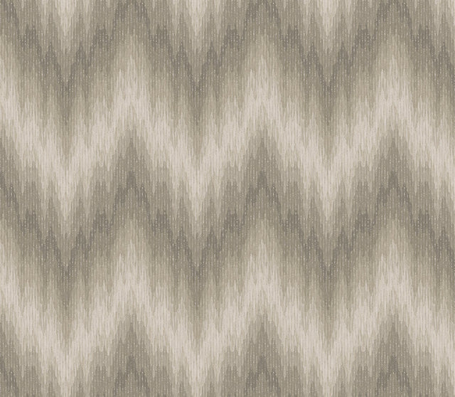 Whistler Neutral Ikat Texture Wallpaper with Modern Geometric Ikat Pattern - Brewster 2829-82007