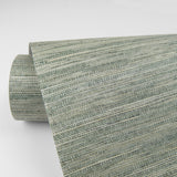 Batad Green Grasscloth Wallpaper with Textured Natural Fiber Weave - A?Street Prints 2829-82037