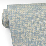 Arlyn Light Blue Grasscloth Wallpaper with Textured Paper Weave - Brewster 2829-82038
