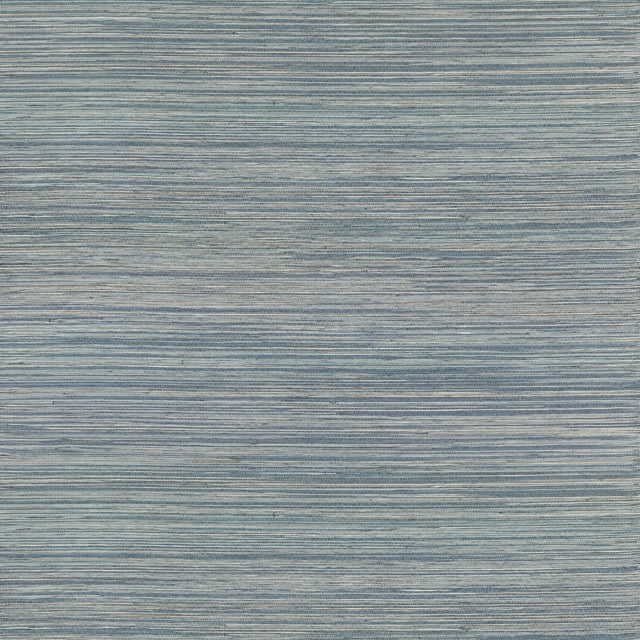 Pattaya Blue Grasscloth Wallpaper Blue Textured Grasscloth - A-Street Prints 2829-82040