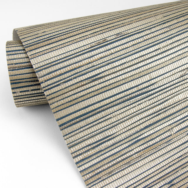 Ranong Champagne Grasscloth Wallpaper with Textured Woven Pattern - A-Street Prints 2829-82041