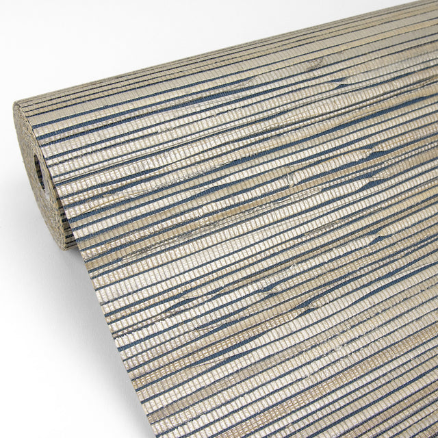 Ranong Champagne Grasscloth Wallpaper with Textured Woven Pattern - A-Street Prints 2829-82041