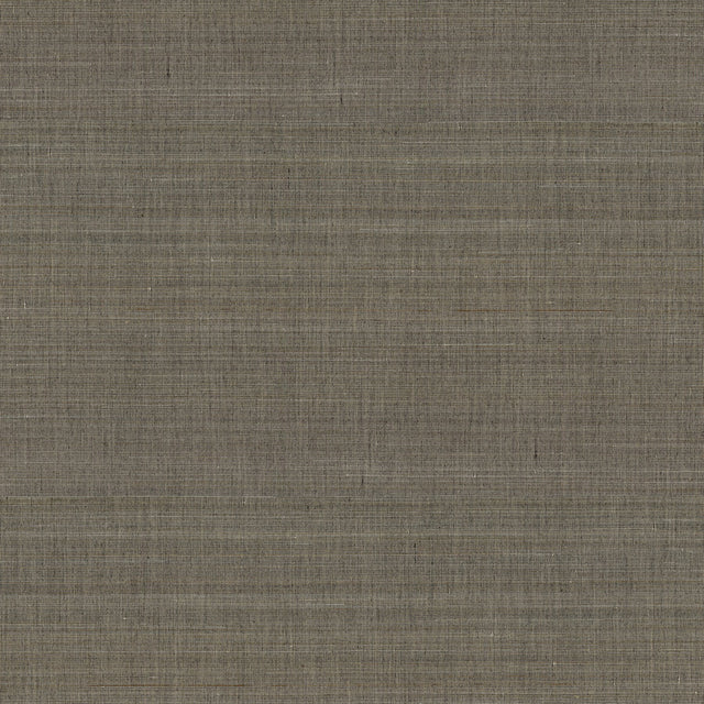 Tiemao Brown Abaca Grasscloth Wallpaper with Metallic Texture Pattern - A-Street Prints 2829-82044