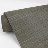 Tiemao Brown Abaca Grasscloth Wallpaper with Metallic Texture Pattern - A-Street Prints 2829-82044