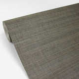 Tiemao Brown Abaca Grasscloth Wallpaper with Metallic Texture Pattern - A-Street Prints 2829-82044