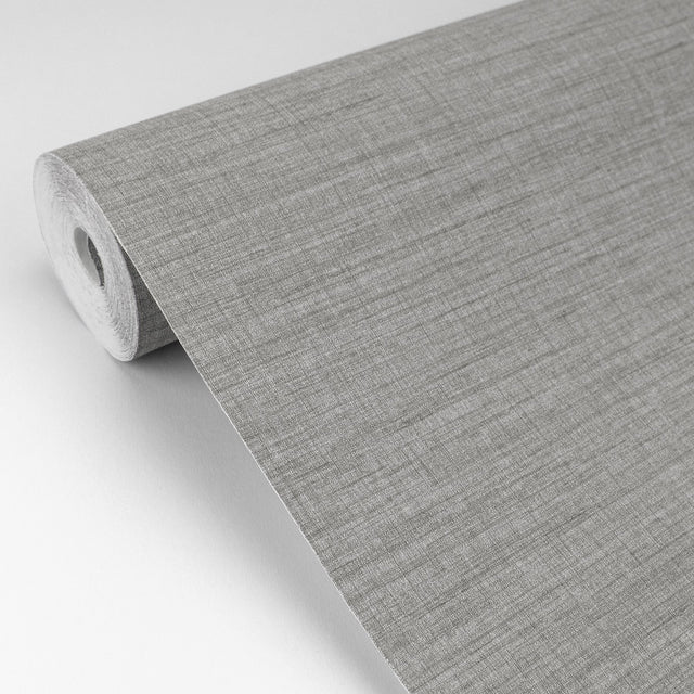 Essence Grey Linen Texture Wallpaper with Fabric & Woven Textures Pattern - A-Street Prints 2829-82051