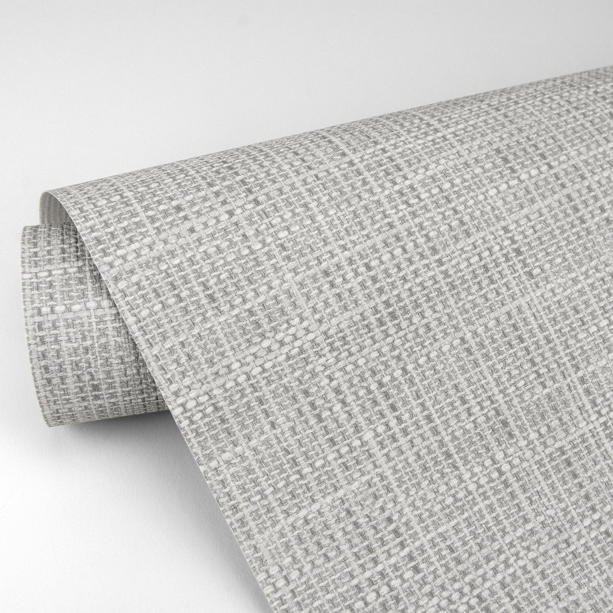 In The Loop Grey Faux Grasscloth Textured Wallpaper with Faux Grasscloth Pattern - Brewster 2829-82052