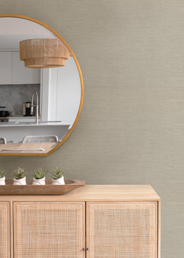 Essence Beige Linen Texture Wallpaper with Faux Linen Effect - A-Street Prints 2829-82056