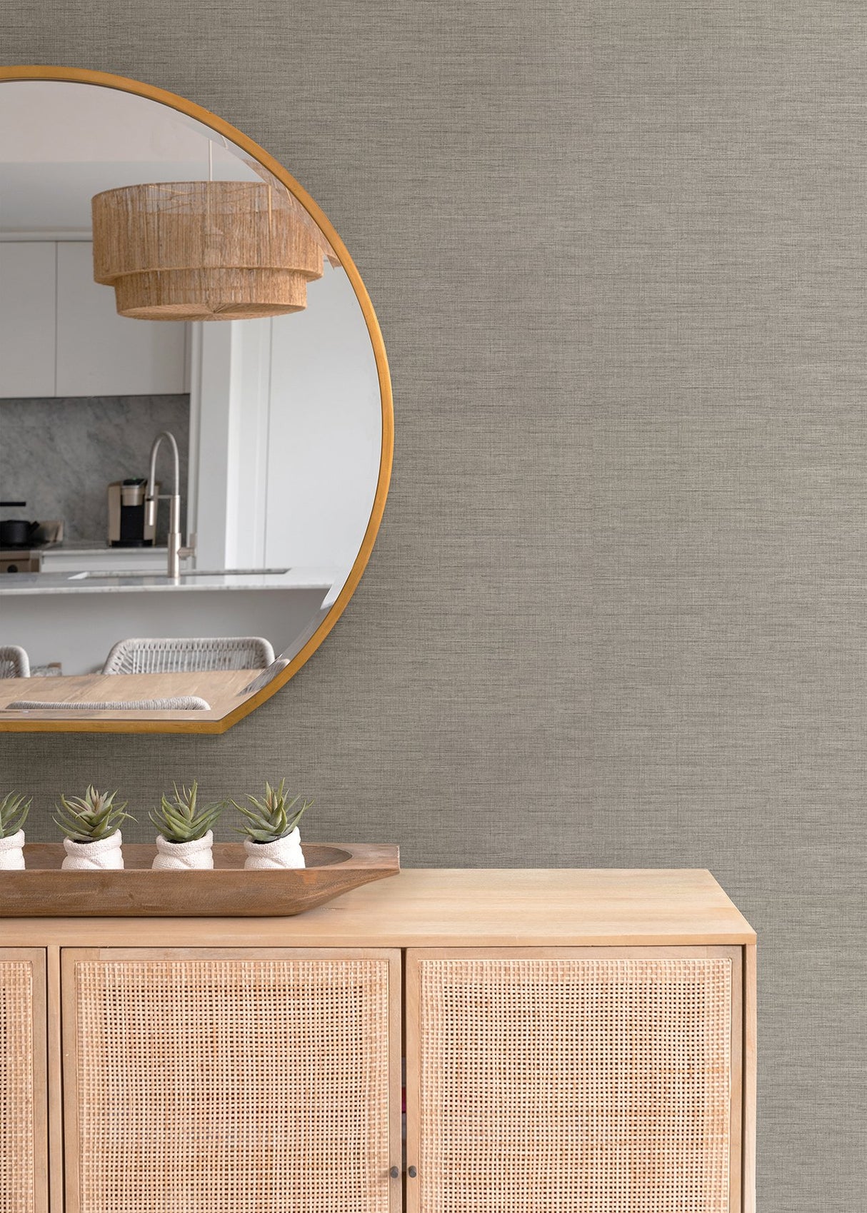 Essence Neutral Linen Texture Wallpaper with Fabric & Woven Textures Faux Effects - A-Street Prints 2829-82058