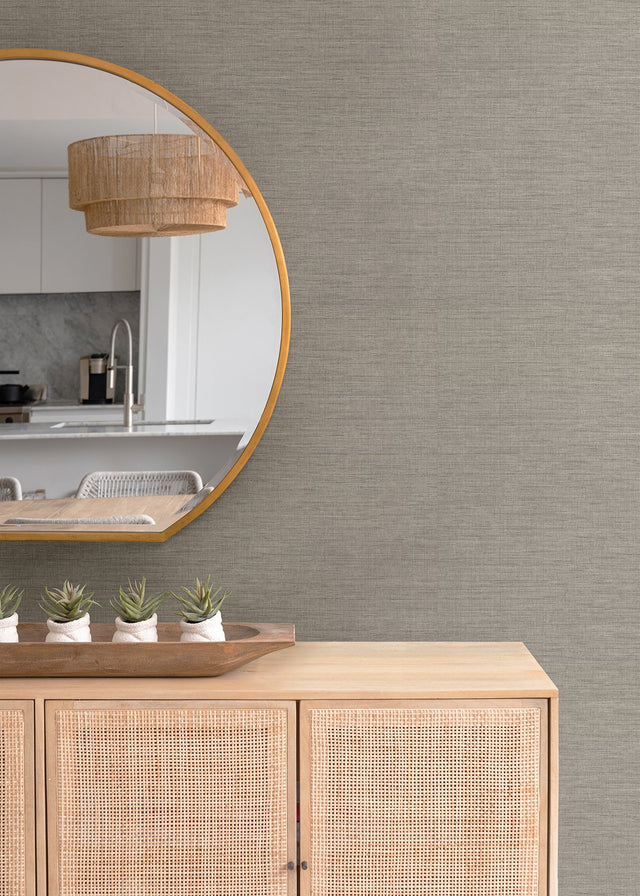 Essence Neutral Linen Texture Wallpaper with Fabric & Woven Textures Faux Effects - A-Street Prints 2829-82058