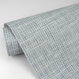 In The Loop Sage Faux Grasscloth Textured Wallpaper with Traditional Faux Effects Pattern - A?Street Prints 2829-82060