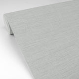 Essence Light Grey Linen Texture Wallpaper with Faux Linen Fabric & Woven Texture - A-Street Prints 2829-82061