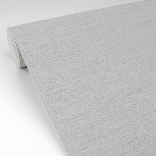 Essence Light Grey Linen Texture Wallpaper with Faux Linen Fabric & Woven Texture - A-Street Prints 2829-82061