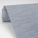 Essence Light Blue Linen Texture Wallpaper with Fabric & Woven Textures Pattern, Traditional Style - A?Street Prints 2829-82062
