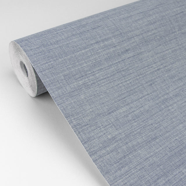 Essence Light Blue Linen Texture Wallpaper with Fabric & Woven Textures Pattern, Traditional Style - A?Street Prints 2829-82062