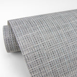 In The Loop Multicolor Faux Grasscloth Wallpaper with Traditional Faux Effects Pattern - Brewster 2829-82065