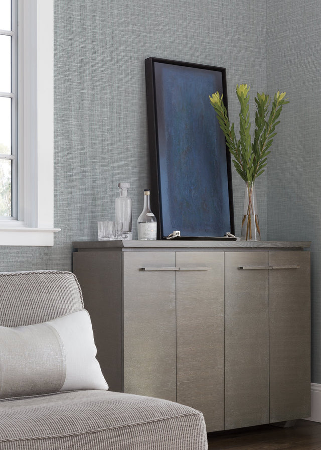 In The Loop Multicolor Faux Grasscloth Wallpaper with Traditional Faux Effects Pattern - Brewster 2829-82065