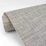 In The Loop Cream Faux Grasscloth Wallpaper with Textured Woven Motif - A-Street Prints 2829-82066