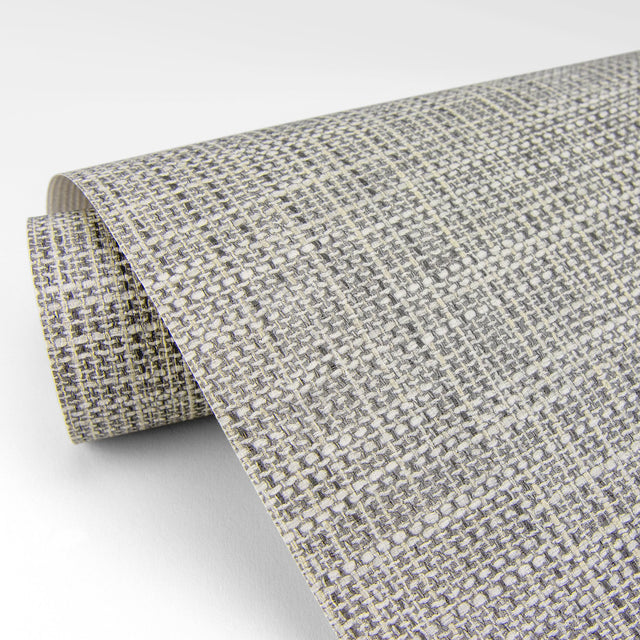 In The Loop Cream Faux Grasscloth Wallpaper with Textured Woven Motif - A-Street Prints 2829-82066
