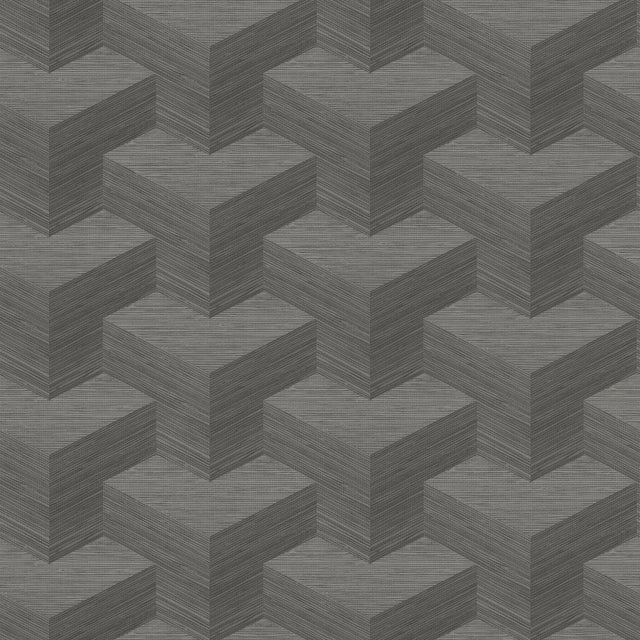 Y Knot Grey Geometric Texture Wallpaper with Modern Geometric Pattern - A-Street Prints 2829-82067