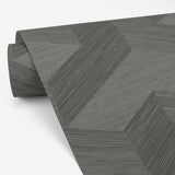 Y Knot Grey Geometric Texture Wallpaper with Modern Geometric Pattern - A-Street Prints 2829-82067