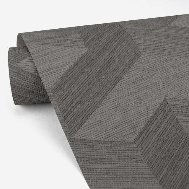 Y Knot Grey Geometric Texture Wallpaper with Modern Geometric Pattern - A-Street Prints 2829-82067