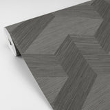 Y Knot Grey Geometric Texture Wallpaper with Modern Geometric Pattern - A-Street Prints 2829-82067