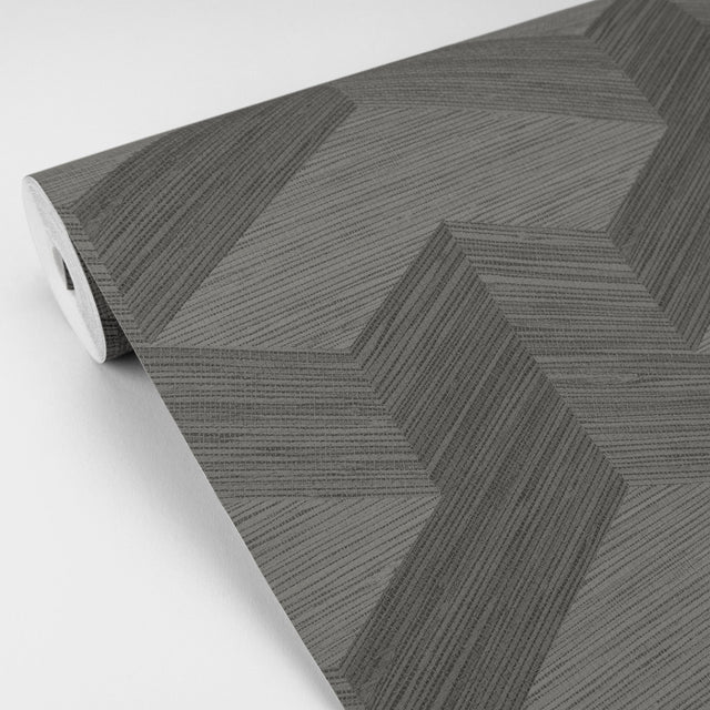 Y Knot Grey Geometric Texture Wallpaper with Modern Geometric Pattern - A-Street Prints 2829-82067