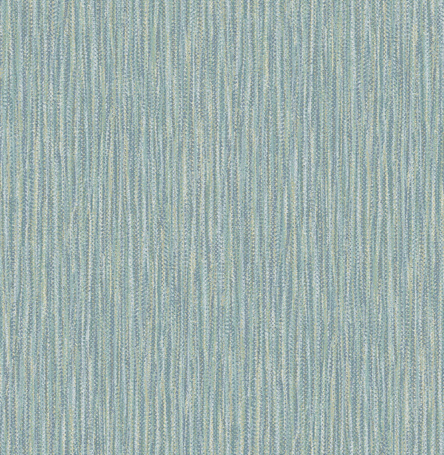 Raffia Aqua Faux Grasscloth Wallpaper Aqua - 2861-25420