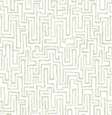 Ramble Sage Geometric Wallpaper with Modern Watercolor Maze Pattern - A-Street Prints 2861-25702