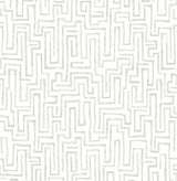 Ramble Grey Geometric Wallpaper with Watercolor Maze Pattern, Modern Non Woven Unpasted - A-Street Prints 2861-25703