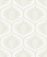Laurel Bone Ogee Wallpaper with Scandinavian Botanical Motif - A-Street Prints 2861-25722