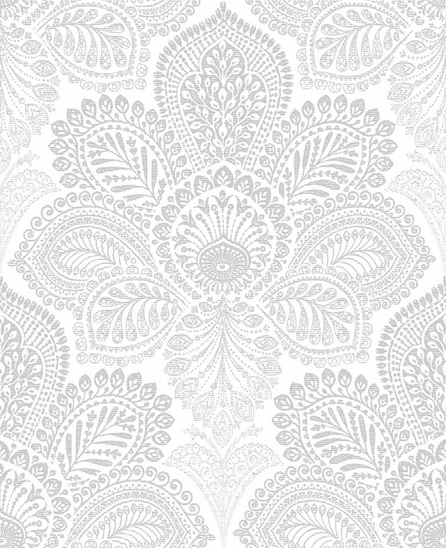 Triumph Off White Medallion Wallpaper