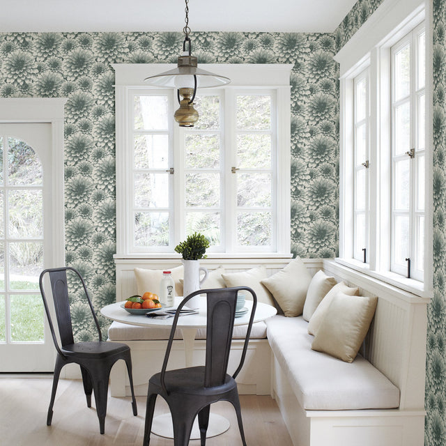 Umbra Teal Floral Wallpaper