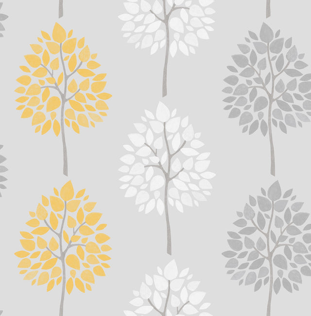 Alder Grey Tree Wallpaper