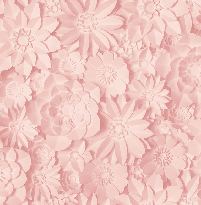 Dacre Pink Floral Wallpaper with 3D-Effect Flowers - Fine Decor 2900-42555