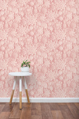 Dacre Pink Floral Wallpaper with 3D-Effect Flowers - Fine Decor 2900-42555