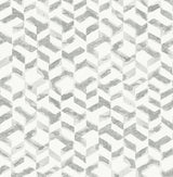 Instep Platinum Abstract Geometric Wallpaper with Modern Chevron Graphics - A-Street Prints 2902-25501