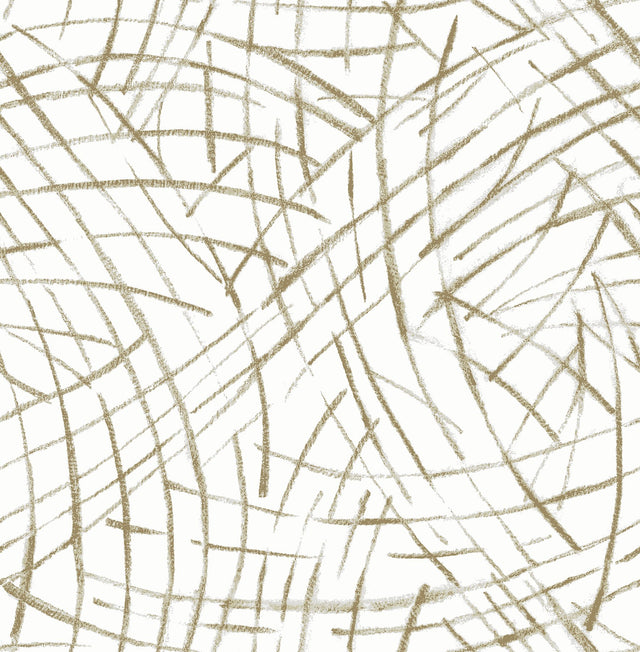 Willy Gold Brushstrokes Wallpaper with Distressed Textures Abstract Pattern - A-Street Prints 2902-25505