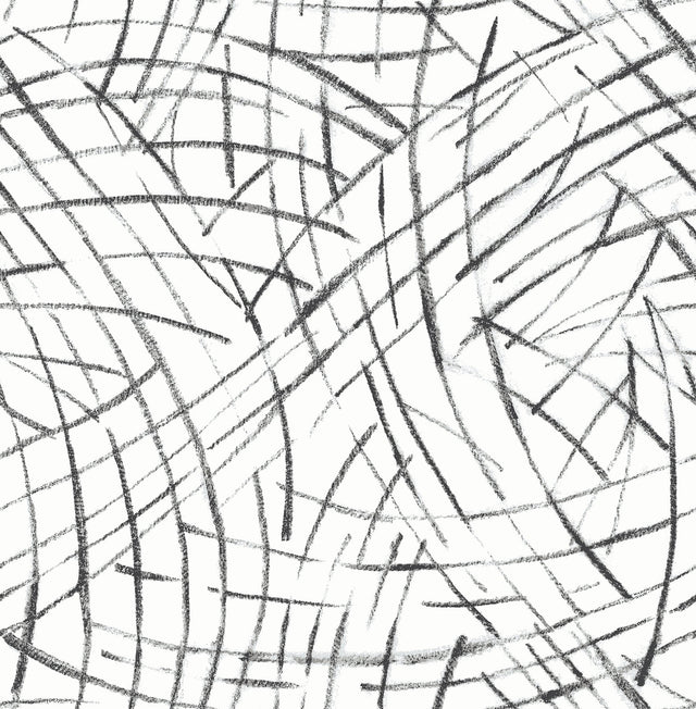 Willy Nilly Black Brushstrokes Wallpaper with Abstract Distressed Textures - A-Street Prints 2902-25506