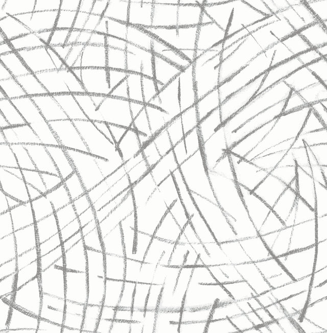 Willy Grey Brushstrokes Wallpaper