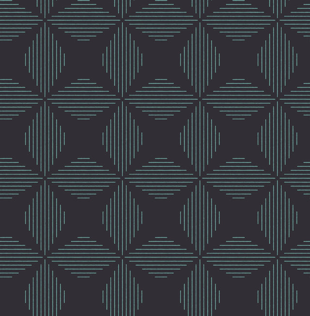 Telestar Navy Geometric Wallpaper with Modern Abstract Diamond Pattern - A-Street Prints 2902-25508
