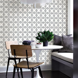 Telestar Black Geometric Wallpaper with Modern Abstract Linework - A-Street Prints 2902-25510