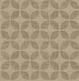 Polaris Brass Geometric Wallpaper with Faux Linen Clover Motif - A-Street Prints 2902-25514