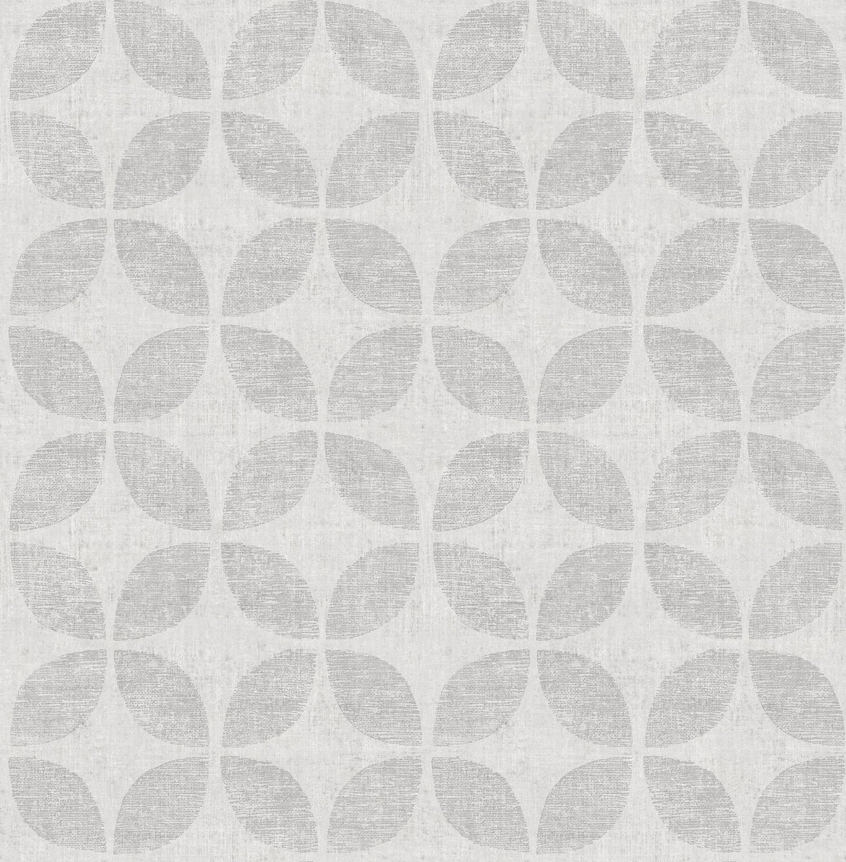 Polaris Silver Geometric Wallpaper with Metallic Clover Motif - A-Street Prints 2902-25515